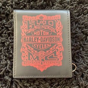 New Harley-Davidson crossed fire bi fold wallet